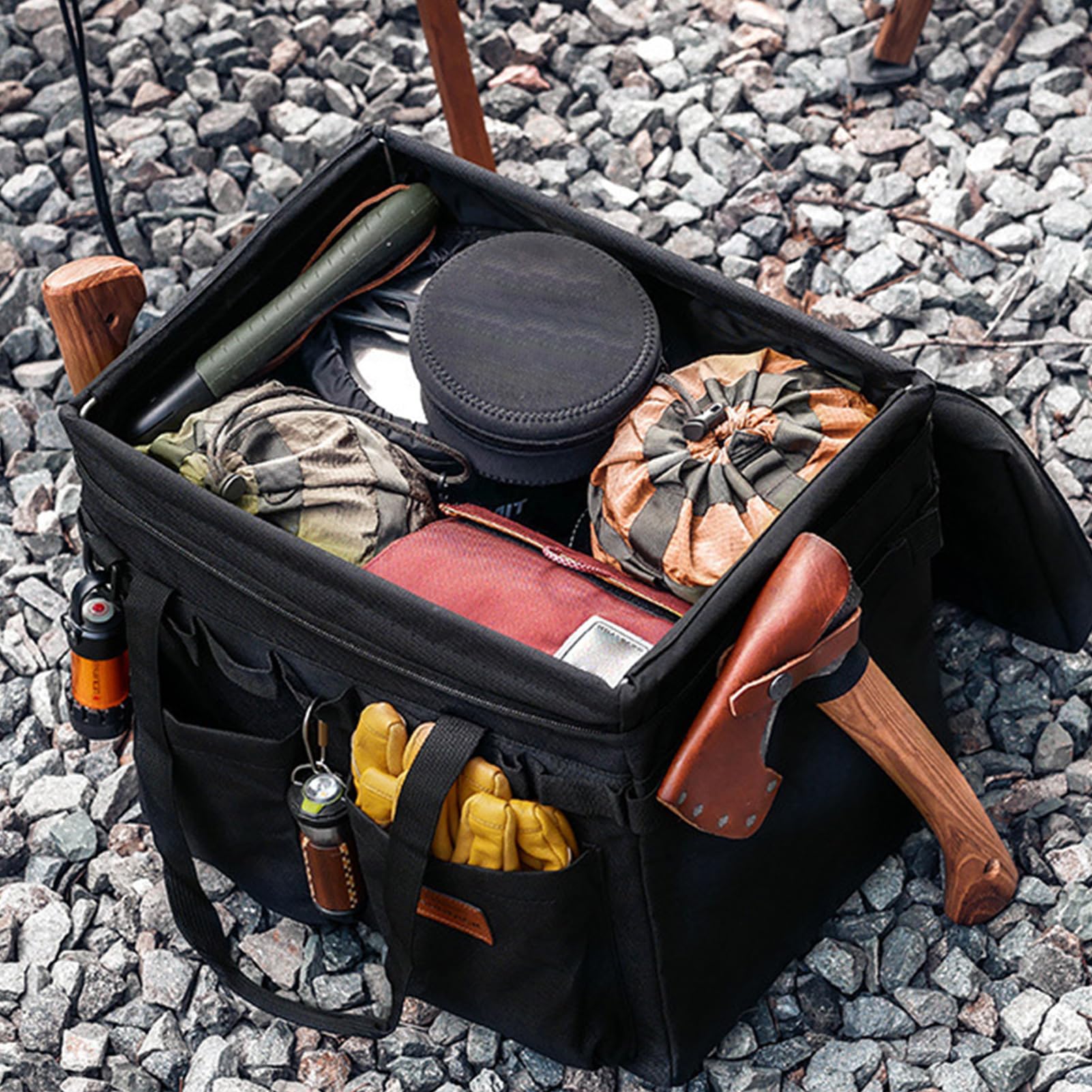 Borsa Da Campeggio Organizzatore Outdoor Impermeabile Di Grande Capacità | Borsa A Tracolla Per Attrezzi Da Campeggio Per Attrezzi Equipaggiamento Set Da Tè Stoviglie Bottiglia Picnic Escursionism