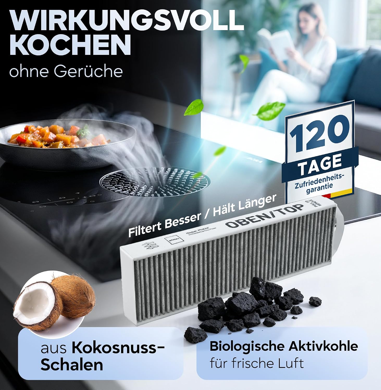 1 Aktivkohlefilter für Bora Pure PUAKF, für Ihr Umluftkochfeld PURU oder PUXU - Analyse des détails et conception