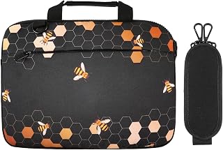 Laptop Bag 13-13.3 inch,Laptop Carrying Case with Shoulder Strap,Multi-functional Notebook Sleeve,Protective Messenger Handbag Briefcase Compatible with Acer/Asus/Lenovo/HP/Mac/Dell - Bee