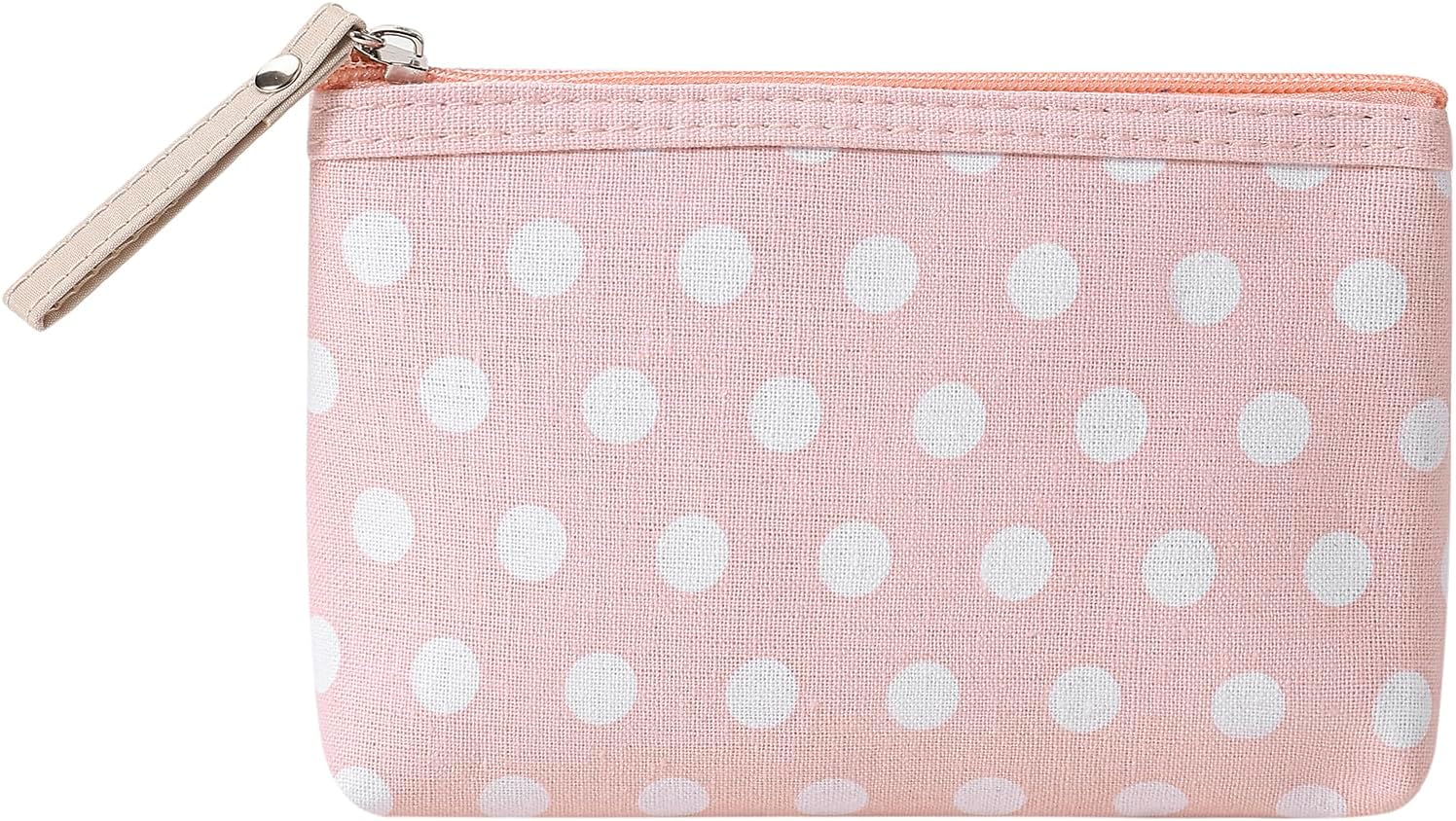 uekeboag Small Polka Dot Canvas Makeup Bag for Purses(01Black)