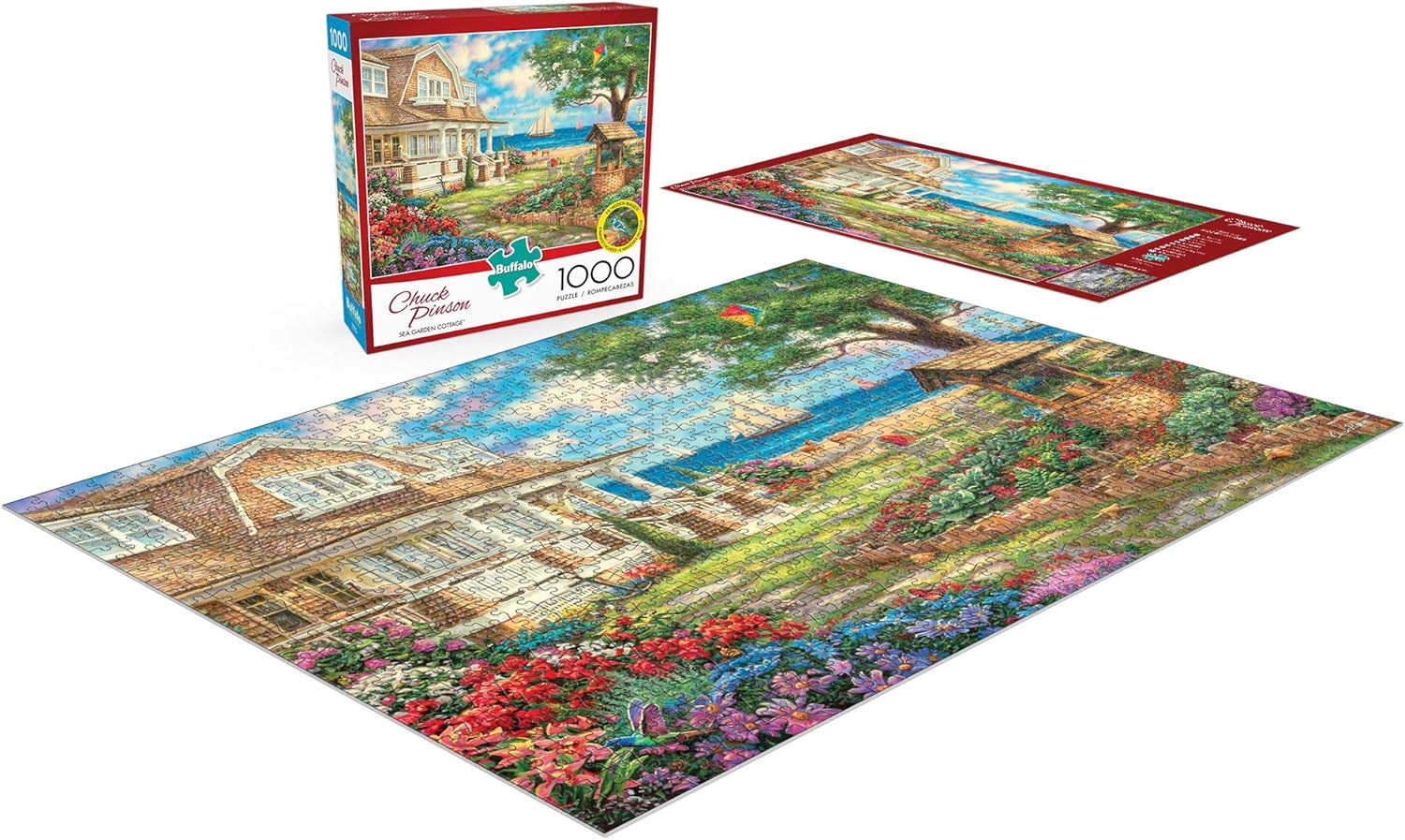 Buffalo Games - Sea Garden Cottage - 1000 Piece Jigsaw Puzzle with Hidden Images : Toys & Games