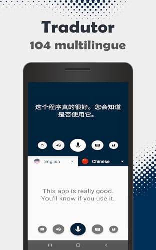 Tradutor - suporte para 104 idiomas (inglês, chinês, japonês, espanhol, francês, etc)