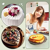 Vista 2 de 6 moldes en forma de corazón a granel de 8 pulgadas de aluminio para tartas de corazón, moldes de corazón para hornear, moldes para pasteles