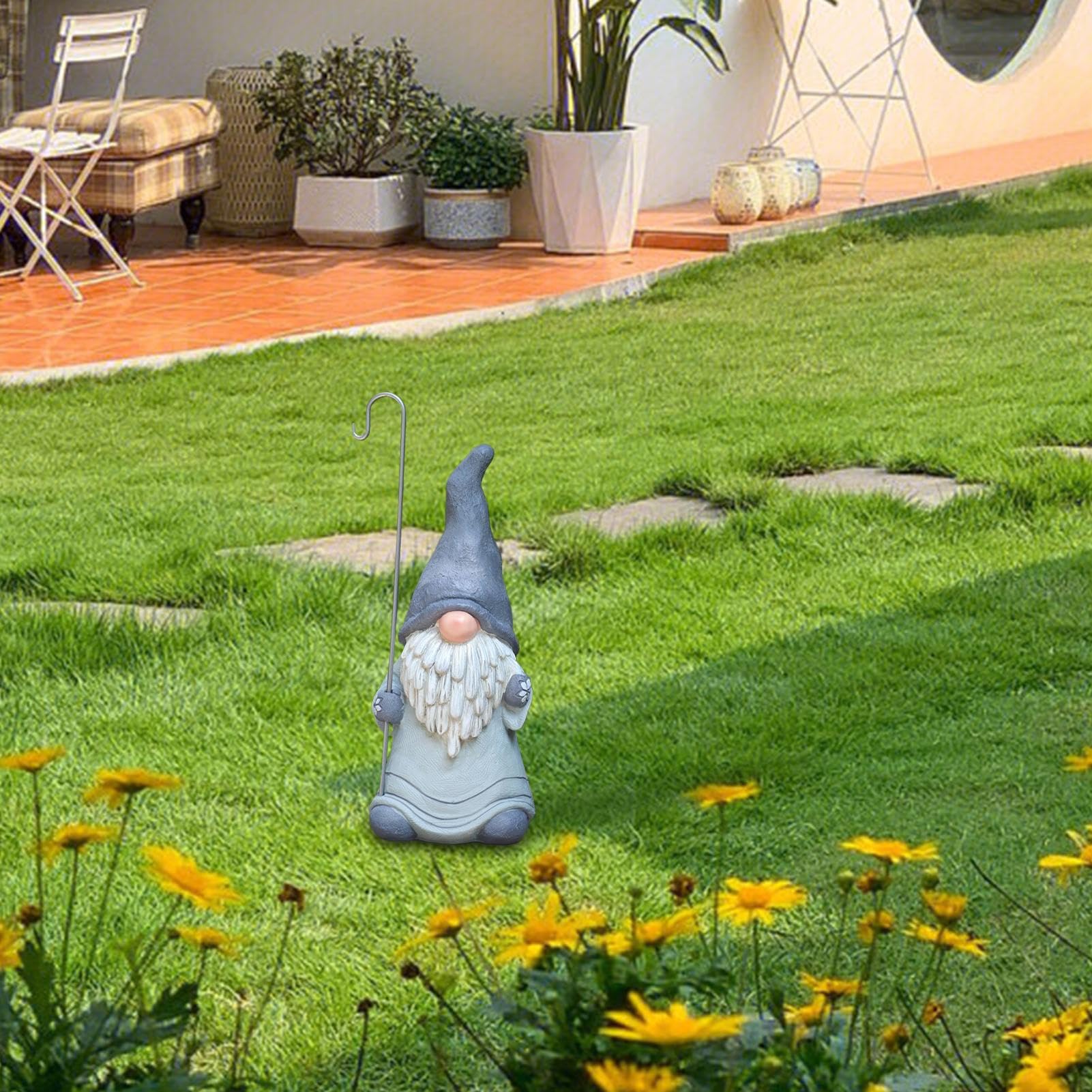 thumbnail: GNOME Standbeeld Voor Buiten - Hars Tuin Kabouter Paars, Mannelijk Of Vrouwelijk Ornament