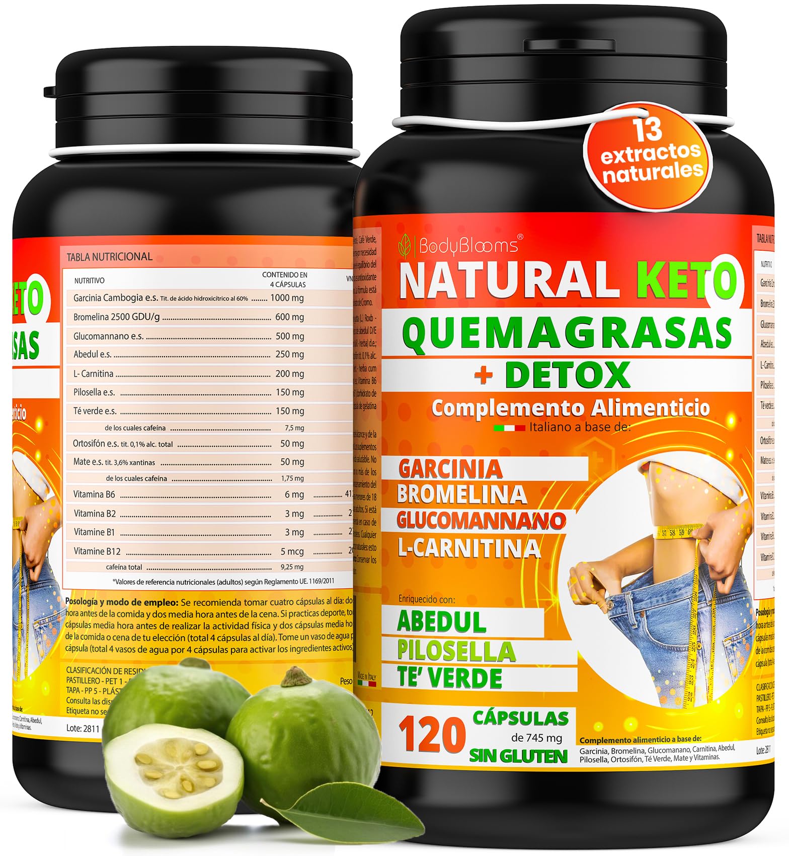Quemagrasas potente para adelgazar + detox adelgazante potente NUTREA PRO® 120 pastillas para adelgazar muy rapido con l carnitina, Garcinia cambogia y 13 plantas quema grasas potente y rapido