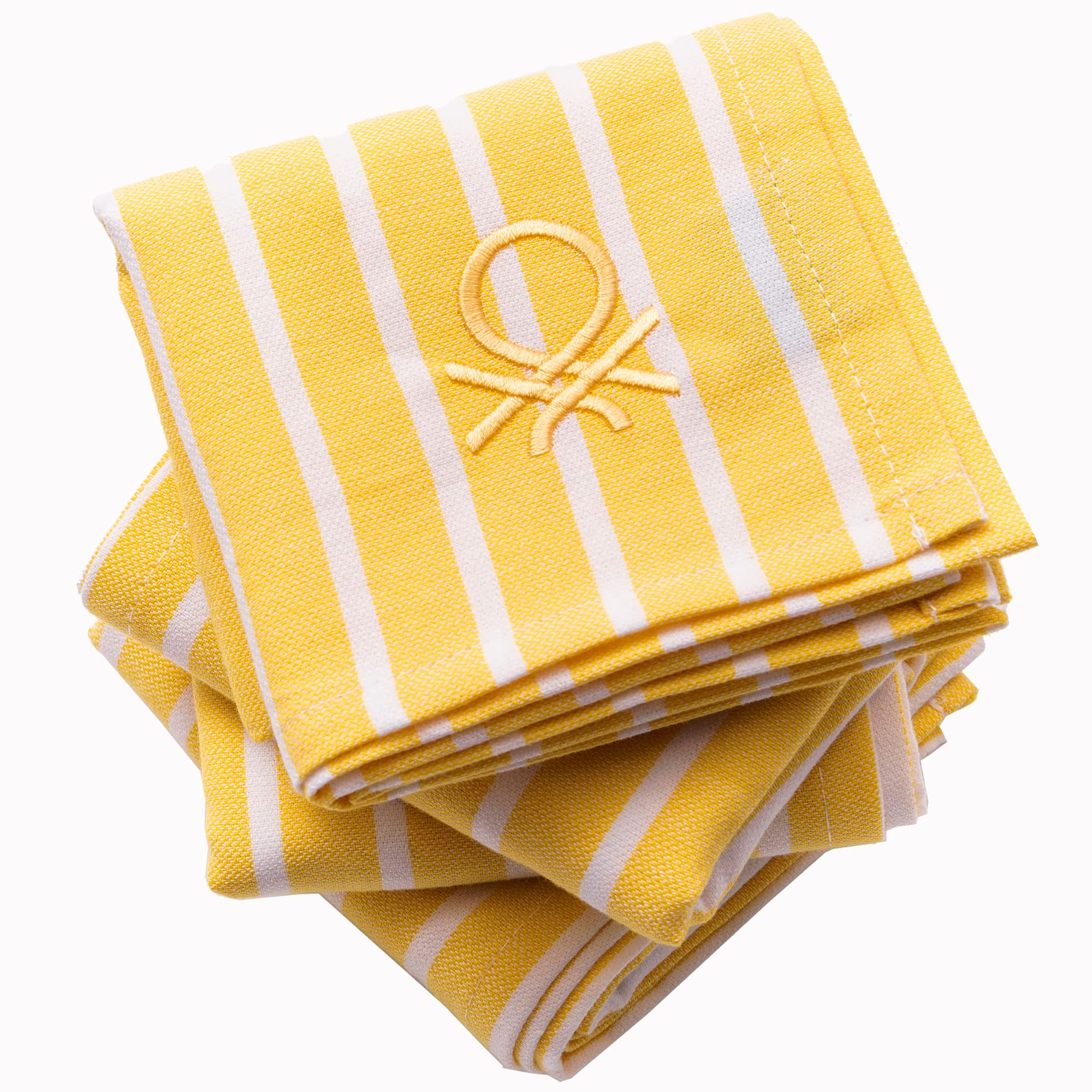 UNITED COLORS OF BENETTON. Confezione 8 Strofinacci da Cucina 50 x 70 cm 170 gsm 100% Cotone in Colore Rosso e Giallo, 50x70 c/u