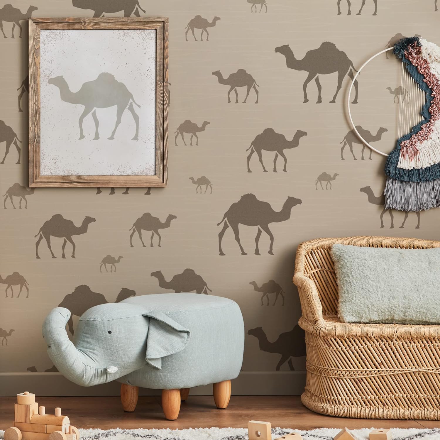 NAKLEO Painting Stencils Set for Nursery Room, 5 Pcs Templates 3.5" to 13.4" Dromedary Camel Animal, Plastic and Reusable Drawing Stencils, Decor, Craft DIY Wall Furniture