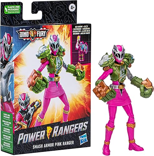 Miniatura 3 de Power Rangers Dino Fury Smash Armor Pink Ranger, figuras de acción de Power Rangers de 6 pulgadas son un gran regalo para niños y niñas a partir de