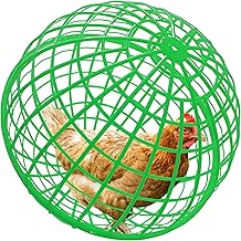 19.6" Ball-Shaped Movable Chicken Coop,Farm Courtyard Outdoor Accessible Rolling Rabbit Duck Hutch,Preventing Dog Bites Trampled by Horse,Pet Removable Prevent Harassment Safety Cage(1 PC)