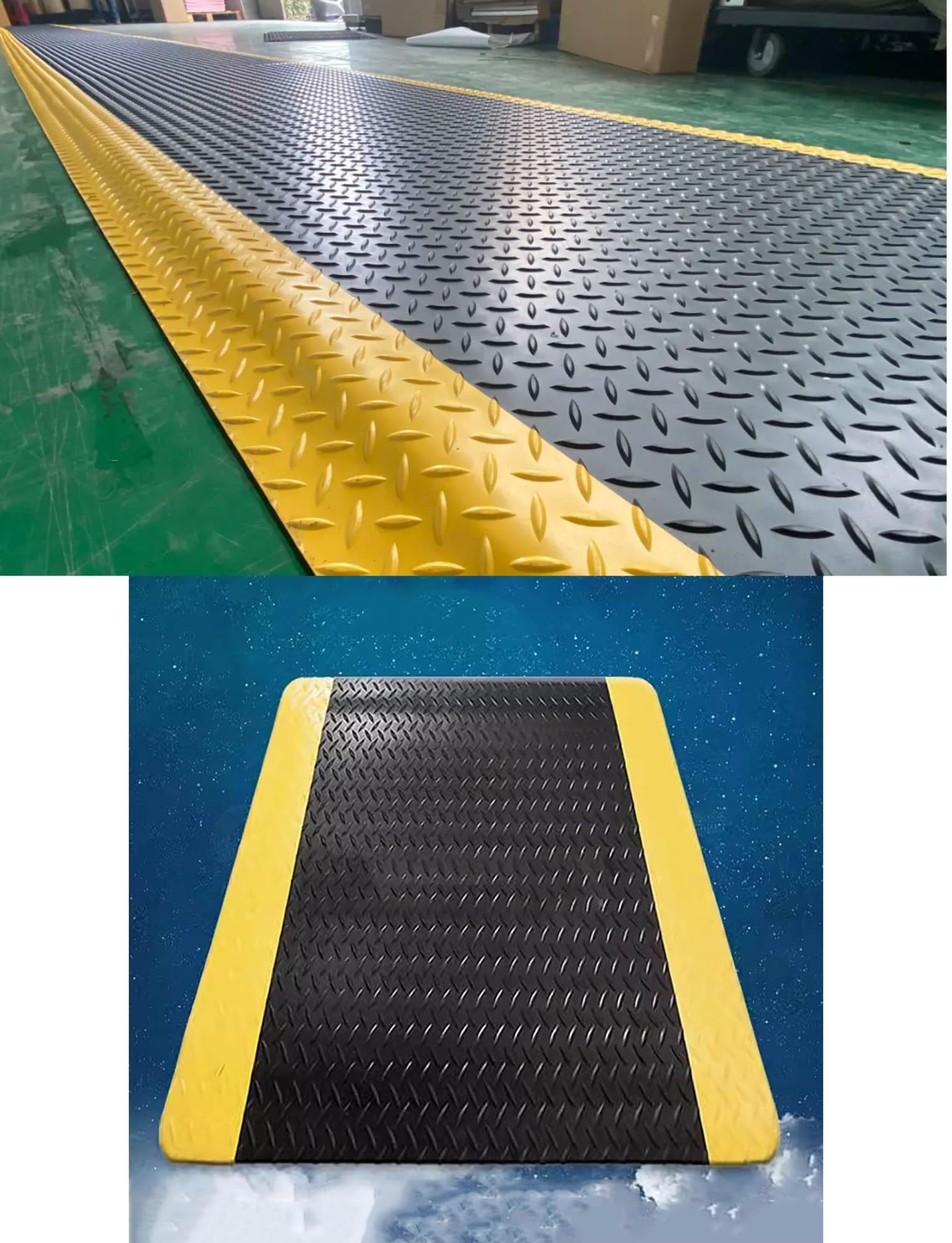 Tapis anti-fatigue anti-fatigue sol dur : tapis de travail debout de sécurité pour garage