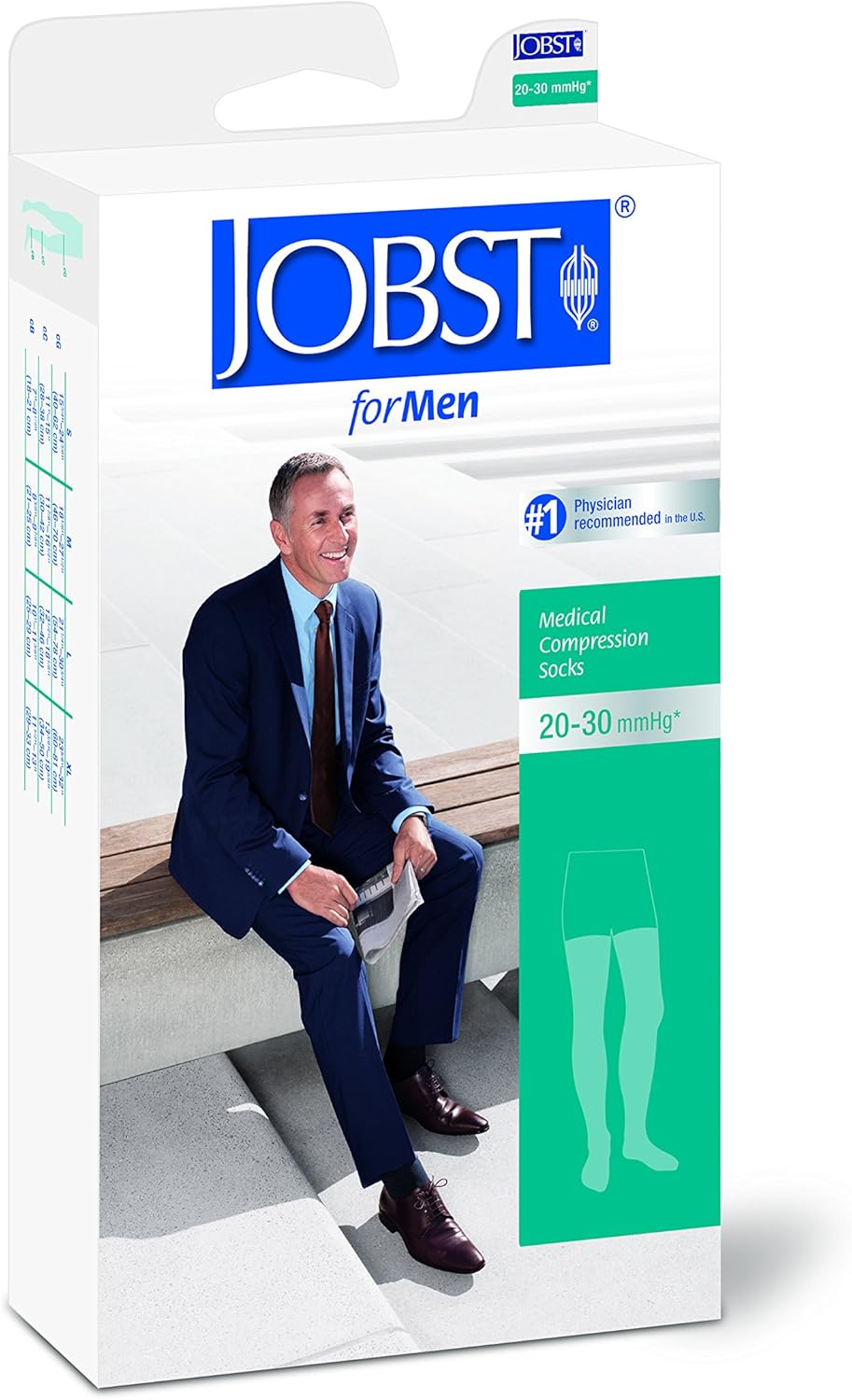 JOBST for Men Compression Stockings with Silicone Border