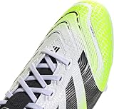 adidas Unisex Predator League 2G/3G Artificial Grass Football Boots, Cloud White/Core Black/Lucid Lemon, 10.5 UK - 4