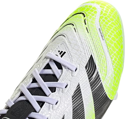 adidas Unisex Predator League 2G/3G Artificial Grass Football Boots, Cloud White/Core Black/Lucid Lemon, 10.5 UK - 4