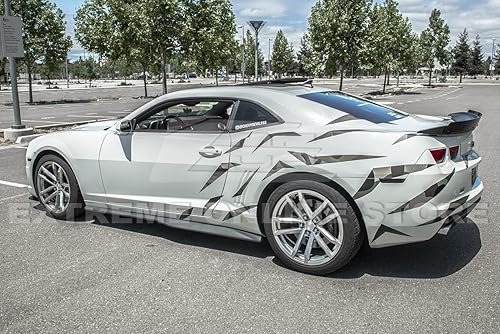 Vista 19 de Repuesto para Chevrolet Camaro LT LS SS 2010-2015 Par de extensión de panel basculante de faldas laterales estilo ZL1 (fibra de carbono)