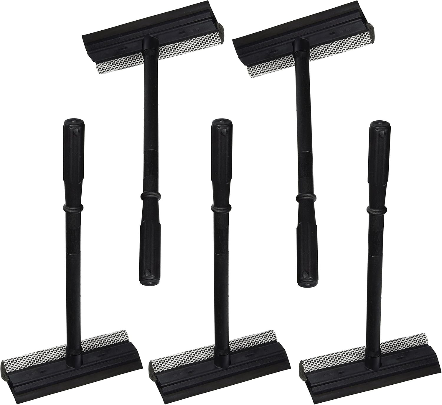 Black Duck Brand Set of 5 Window and Windshield Cleaning Sponge and Rubber Squeegees