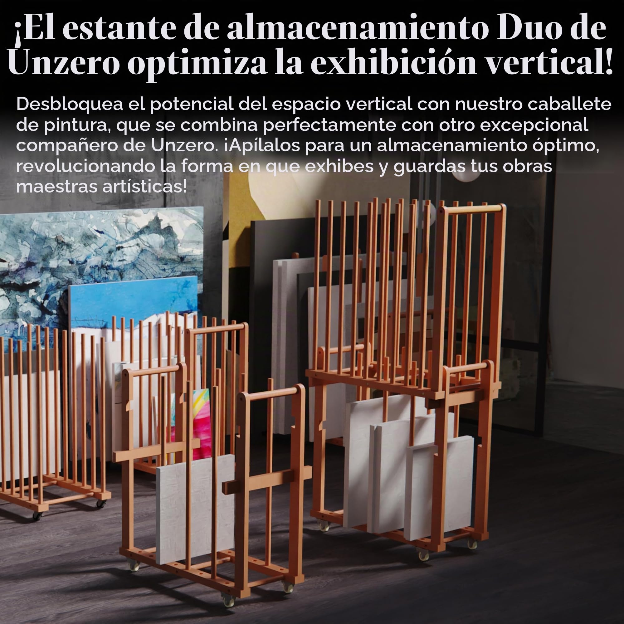 Estante de almacenamiento de arte, almacenamiento de lienzo artístico, estante de lona con asa y ruedas giratorias para tablero de dibujo, panel, bloc de papel para estudios de arte, obras de