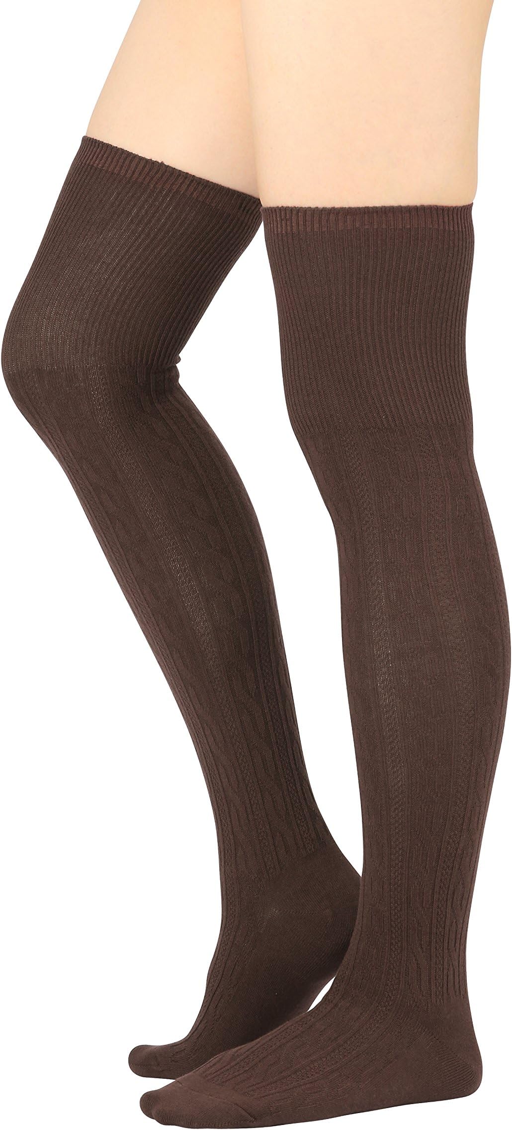 STYLEGAGA Cotton Cable Knit Over the Knee High Socks