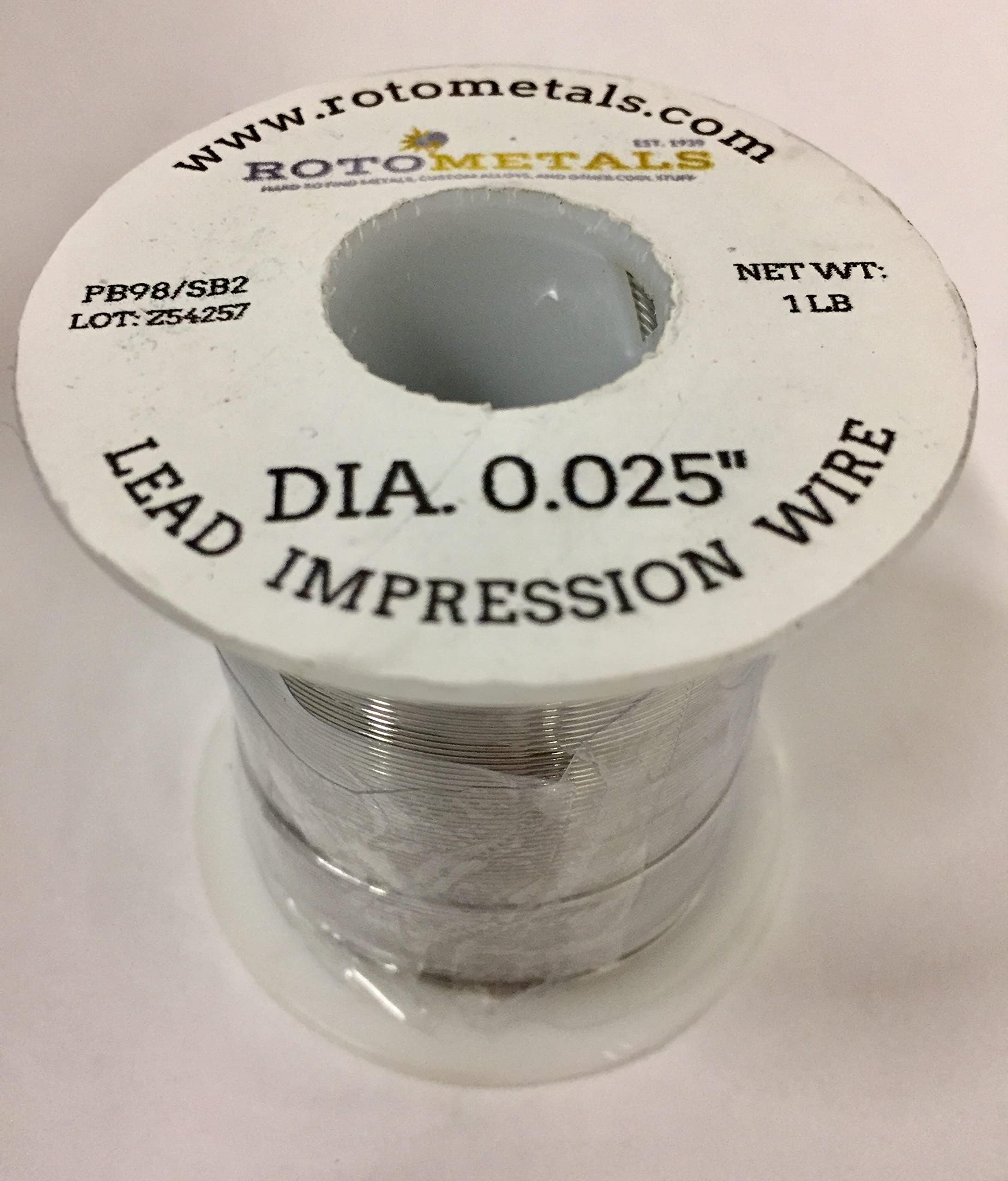 Lead Impresion Wire - .025 inch Diameter - 1 Pound Spool