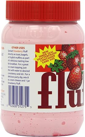 Fluff Strawberry Marshmallow Fluff 212 g (Pack of 4)