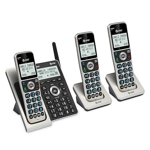 Miniatura 14 de AT&T BL3107-3 Teléfono doméstico inalámbrico DECT 6.0 de 3 teléfonos con Bluetooth, sistema de contestación, bloqueador de llamadas inteligente,