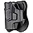 Sig P365 Holsters, OWB Holster for Sig P365 Micro-Compact 9mm / P365 XL / P365 SAS - Index Finger Released | Adjust. Cant | Autolock | Outside Waistband | Silicone Pad Paddle | Matte Finish -LH