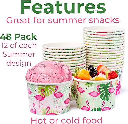 Miniatura 3 de ROYAL BLUEBONNET Cuencos de papel, paquete de 48 unidades, con temática de cuadros navideños, desechables, seguros para alimentos, multiusos, 9