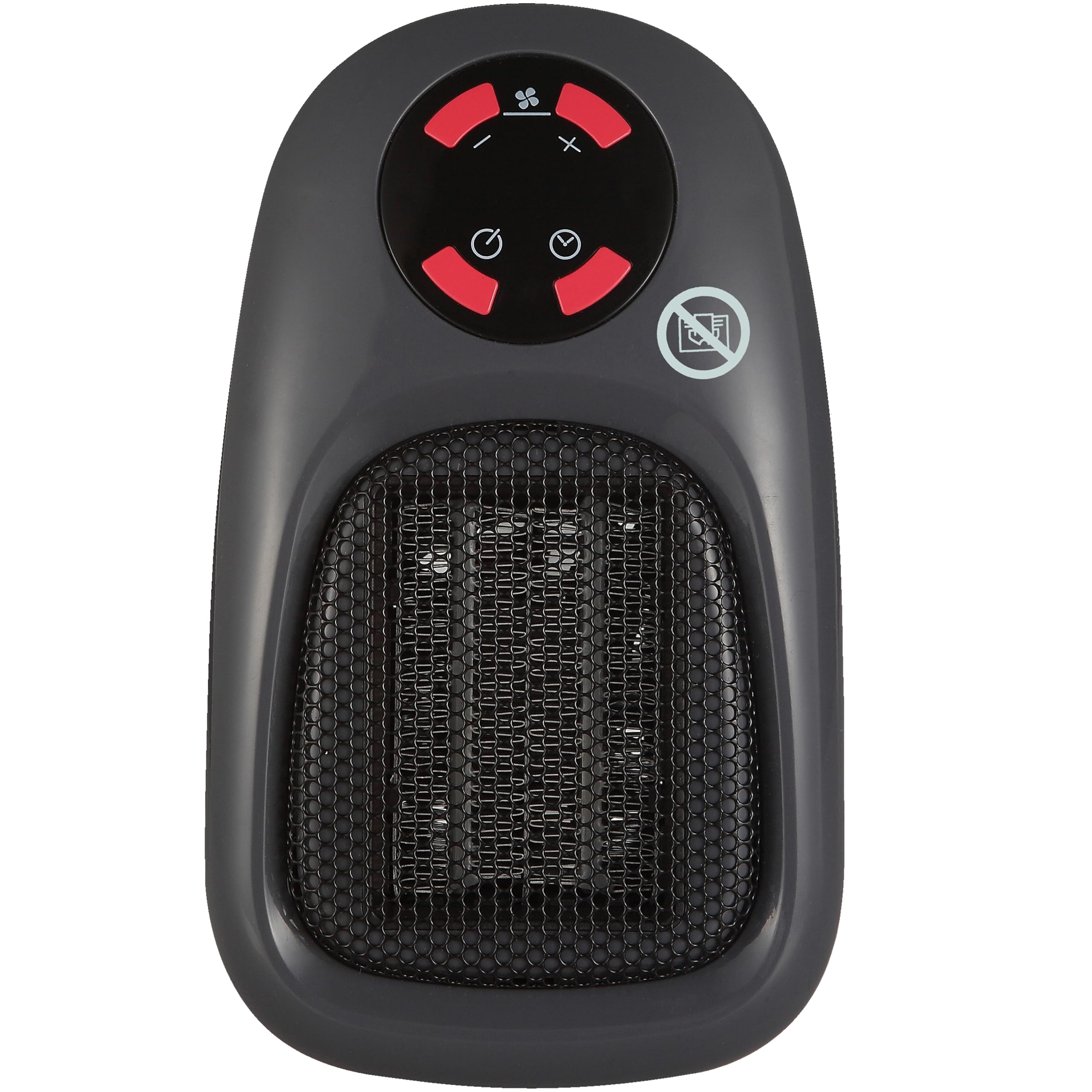 Balderia SH500 Mini Heizlüfter - 500W Keramikheizung für Steckdose, Heizfläche bis 20 m², einstellbarer Thermostat 15–30 °C, Timer bis 12 Std, Überhitzungsschutz, Fernbedienung, Kompakt