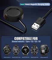 Generic Mágneses Töltőkábel Xiaomi Watch 2/2 Pro/S2/S3/H1 Okosórákhoz - 1m USB-A Csatlakozó, Túlfeszültség Elleni Védelem, Fekete 2