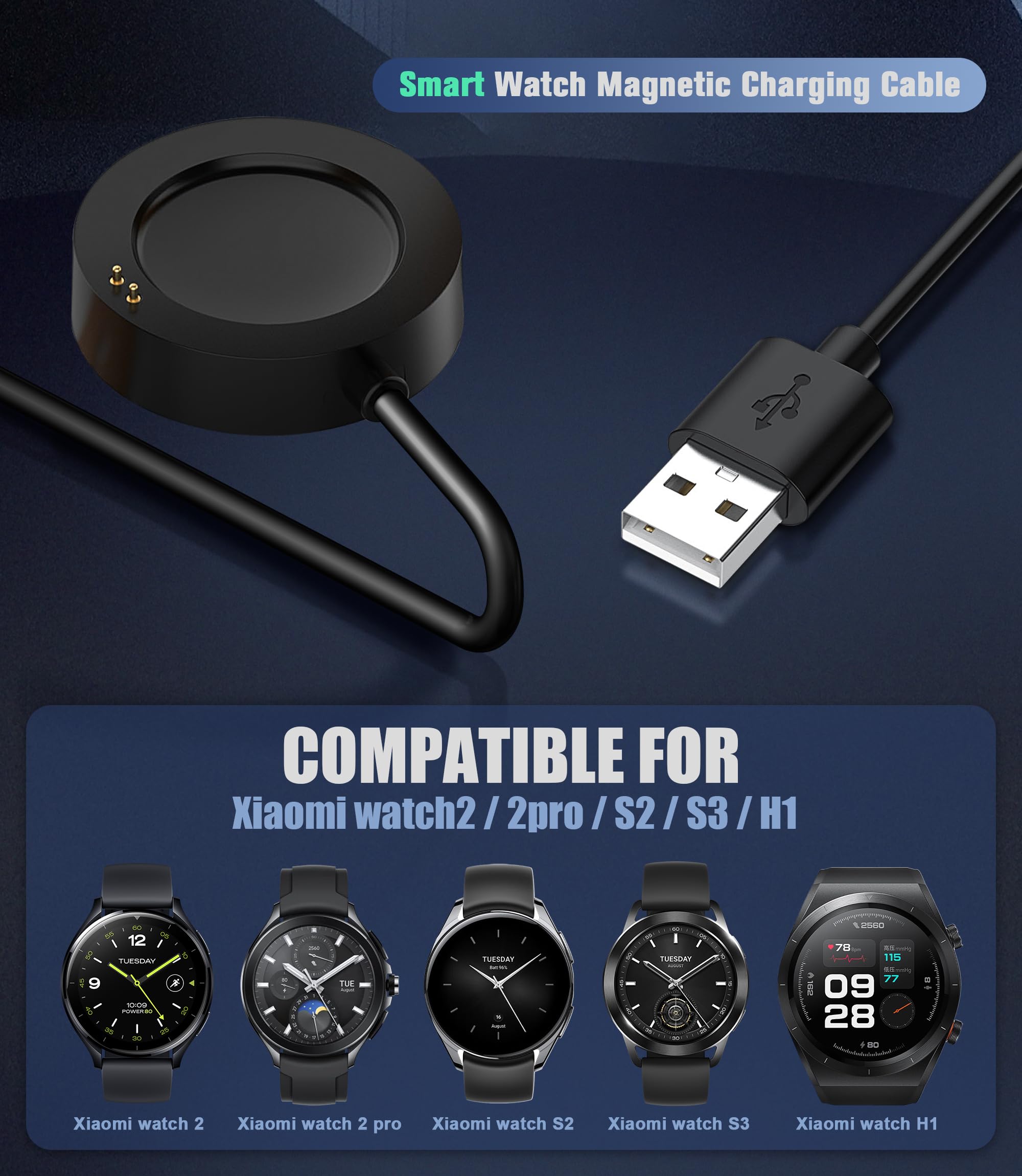 Cable Cargador Usb Magnético Smartwatch Para Imilab Kw66