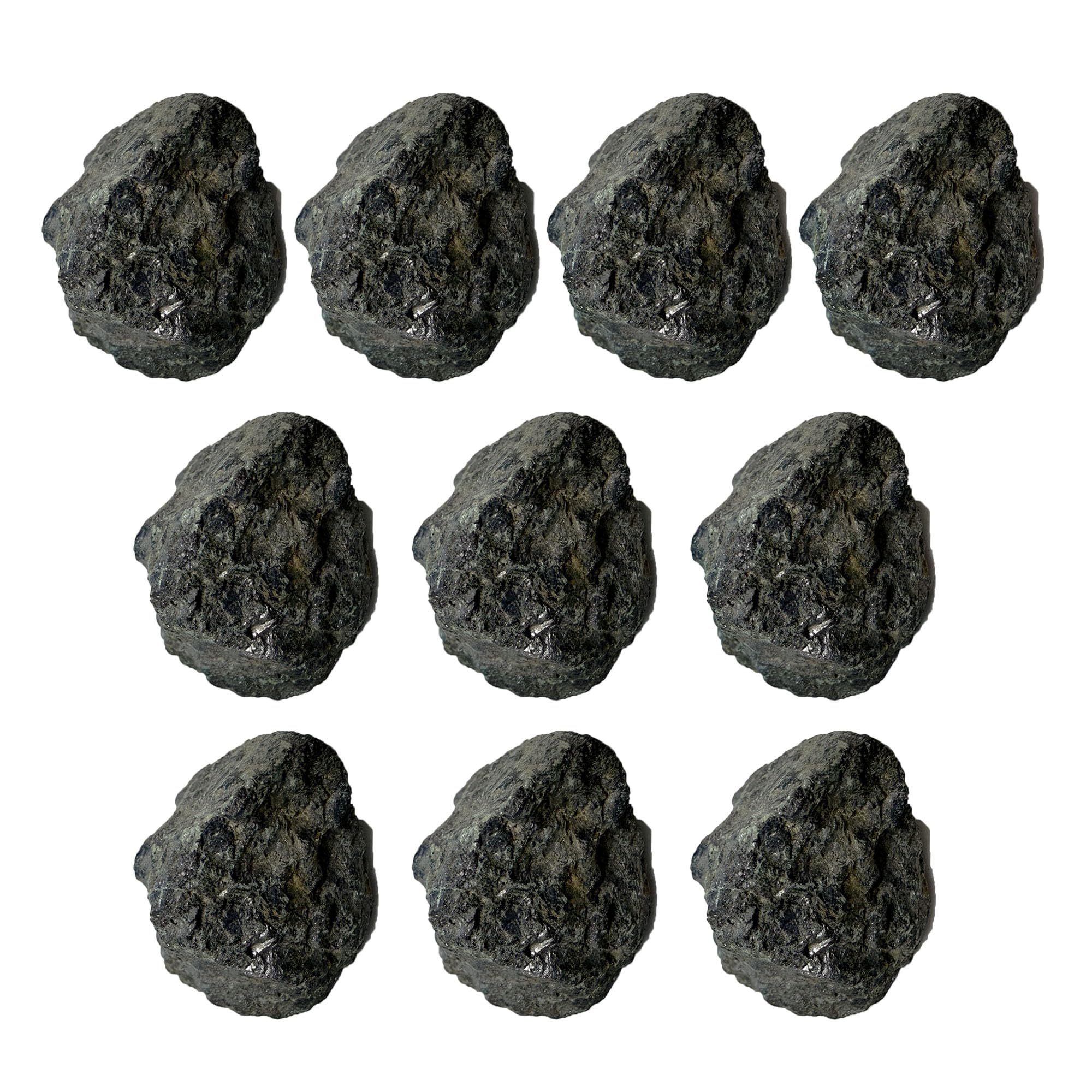 GeLaozee 10PCS Raw Magnetic Lodestone Specimens - Natural Magnetic Rock for Science Education, Collection & Craft Projects
