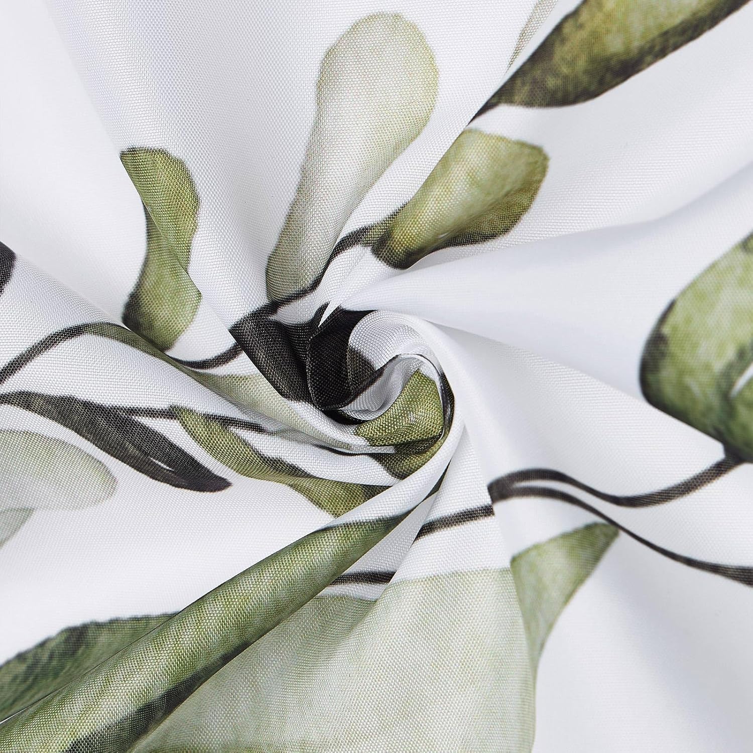 Extra Long Shower Curtain Sage Green Eucalyptus Shower Curtains for Bathroom Watercolor Green Plant Floral Bathroom Curtains Sage Green Leaf Shower Curtain Sets 72x84 in with Hooks