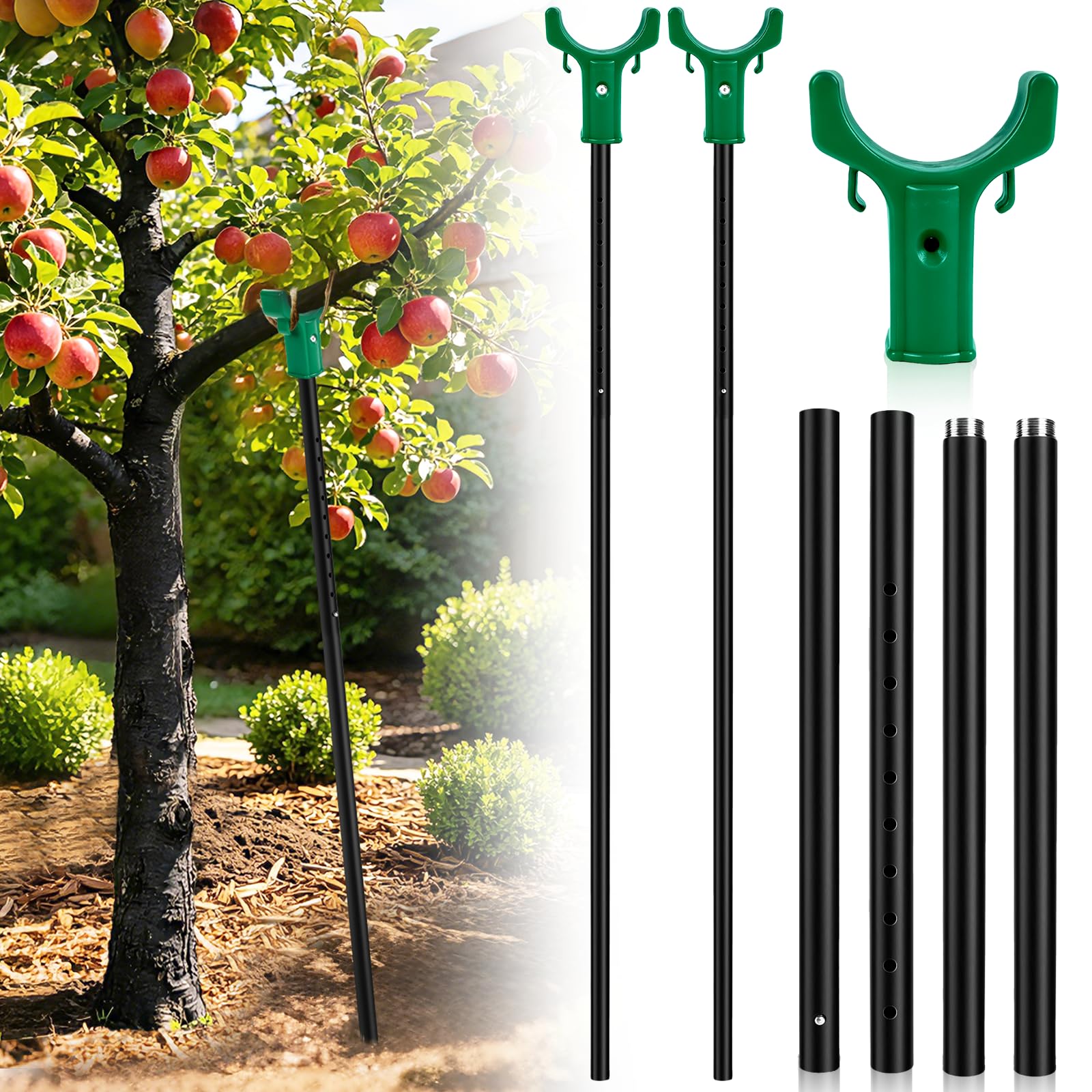YIBOBO Adjustable Tree Support Pole 2 Pack