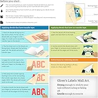 Vista 4 de Oliver's Labels Tabla de crecimiento para niños - Bonita calcomanía de pared personalizada - Regla para tamaño infantil - Calcomanía de medición