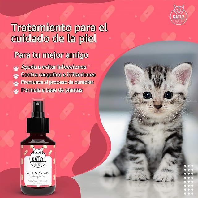 Foto 2 de 6 de Catly Spray para la Piel Gatos con Aloe Vera y Árnica - 100ml
