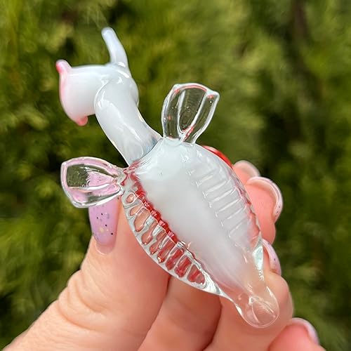 Miniatura 9 de Figura de caracol de cristal rojo Miniatura soplada a mano estilo Murano Adorno coleccionable de caracol de cristal para estante o escritorio