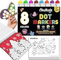 Vista 11 de Chalkola 6 Marcadores de Puntos Lavables para Niños Pequeños de 1 a 3 años Rotuladores de Bingo No Tóxicos para Niños Pequeños de 2 a 4 años