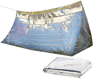Semptec Urban Survival Technology Notfallzelt: Notfall-Zelt für 2 Personen, Ultraleicht, hitzeabweisend, kältedämmend (Survivalzelt, Emergency-Survival-Shelter, Decke)