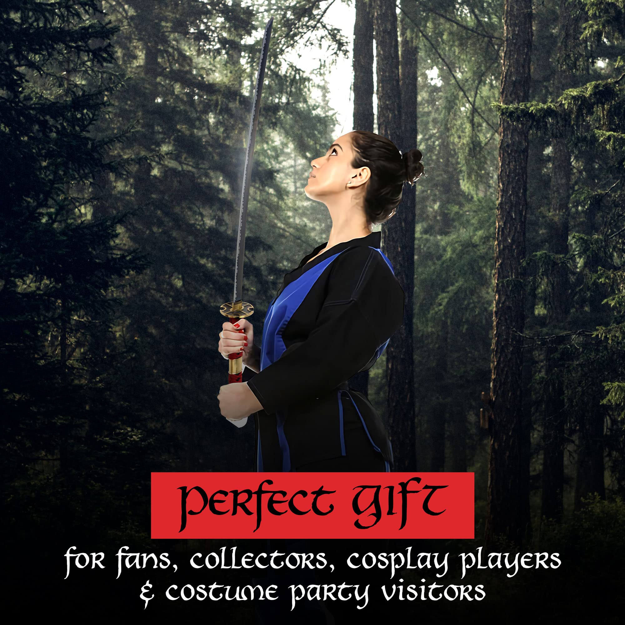 Swords and more One Piece – Roronoa Zoro Schwerter, Sandai Kietsu, Edelstahl Schwert mit Scheide 96,5 cm, Zoro Katana, One Piece Schwerter für Zoro Cosplay One Piece