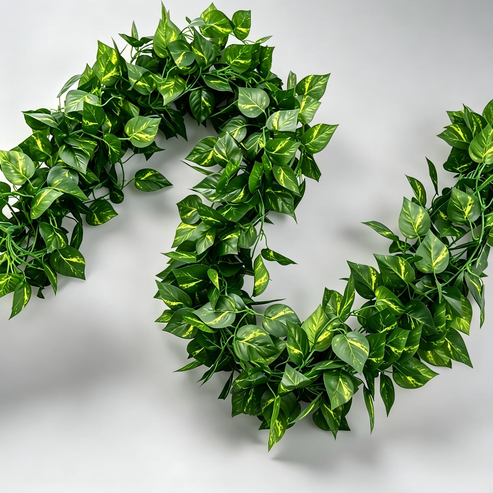 Muiltvoe Artificial Ivy Garland, Fake Ivy Vines with Dense Leaves & Thick Vine - 12ft/3.6m Each, 5-Pack for Wall Decor, Outdoor Fence, Party Backdrop, Realistic Greenery