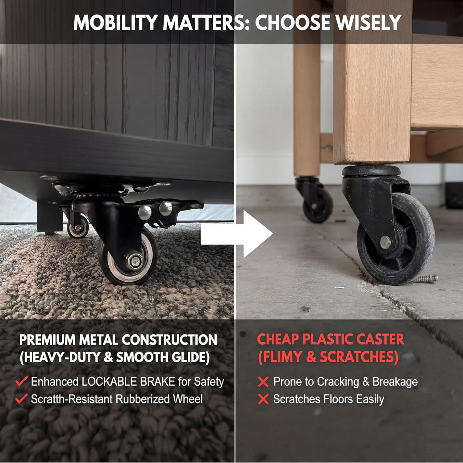 Folding Dining Table and Chairs Set, Fully Assembled Solid Wood Drop Leaf Kitchen Furniture with Storage Cabinet & 4 Lockable Wheels for Small Spaces(Walnut or Black) (Walnut, 59" Table & 6 Chairs)