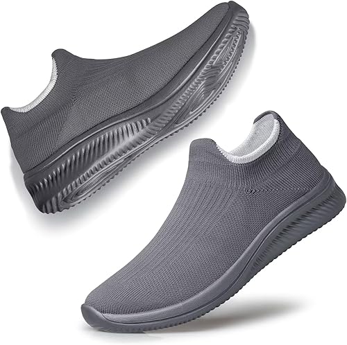 Vista 5 de vibdiv Zapatos para caminar para mujer, informales, ligeros, cómodos, transpirables, fáciles de poner, zapatillas de mujer