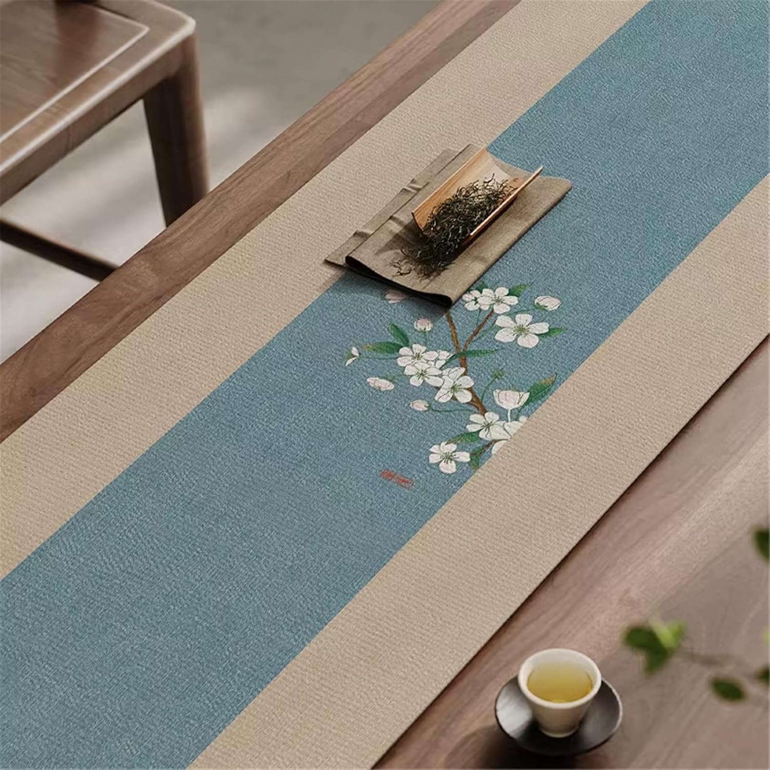 Tea Table Mat Flag Ideal for Office Vintage-Themed Weddings, Tea Set-style3-30x80cm