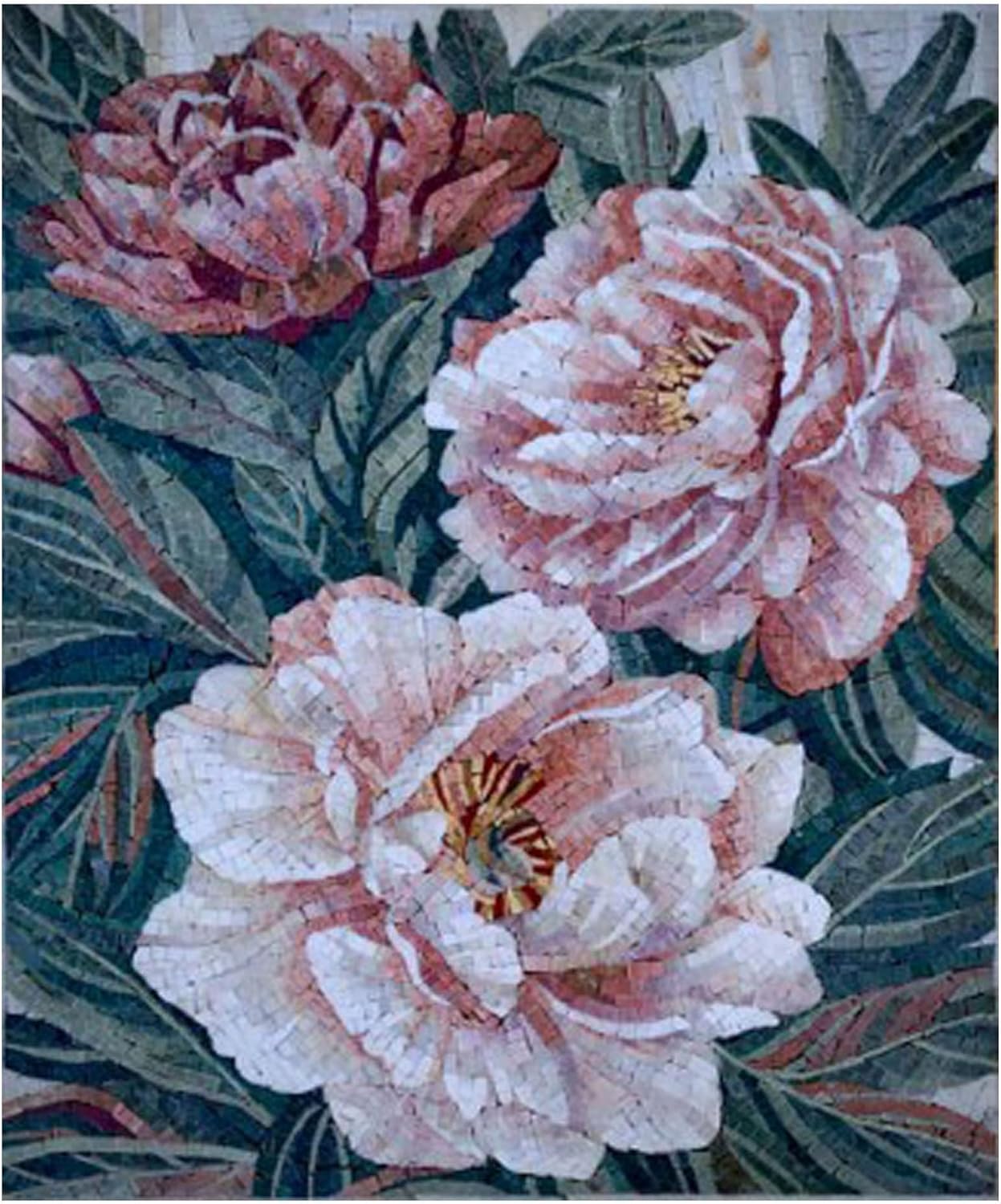 Flower Photobomb Mosaic Artwork | Masterpiece Marble Mosaics | Marble Mosaics By Mosaics Lab | Handmade Marble | This Masterpiece Is Great As Wall Art | Perfect For Any Office, Living Room.