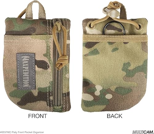 Vista 8 de MAXPEDITION Organizador de Bolsillo Platy, Bolsa de Herramientas EDC Duradera para Hombres, Cartera de Cuello con Cordón Paracord, Sostiene