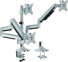 LogiLink BP0052 3-fach Monitor-Schreibtischständer 7 kg Belastung, 33,02-81,28 cm (13-32 Zoll) Silber