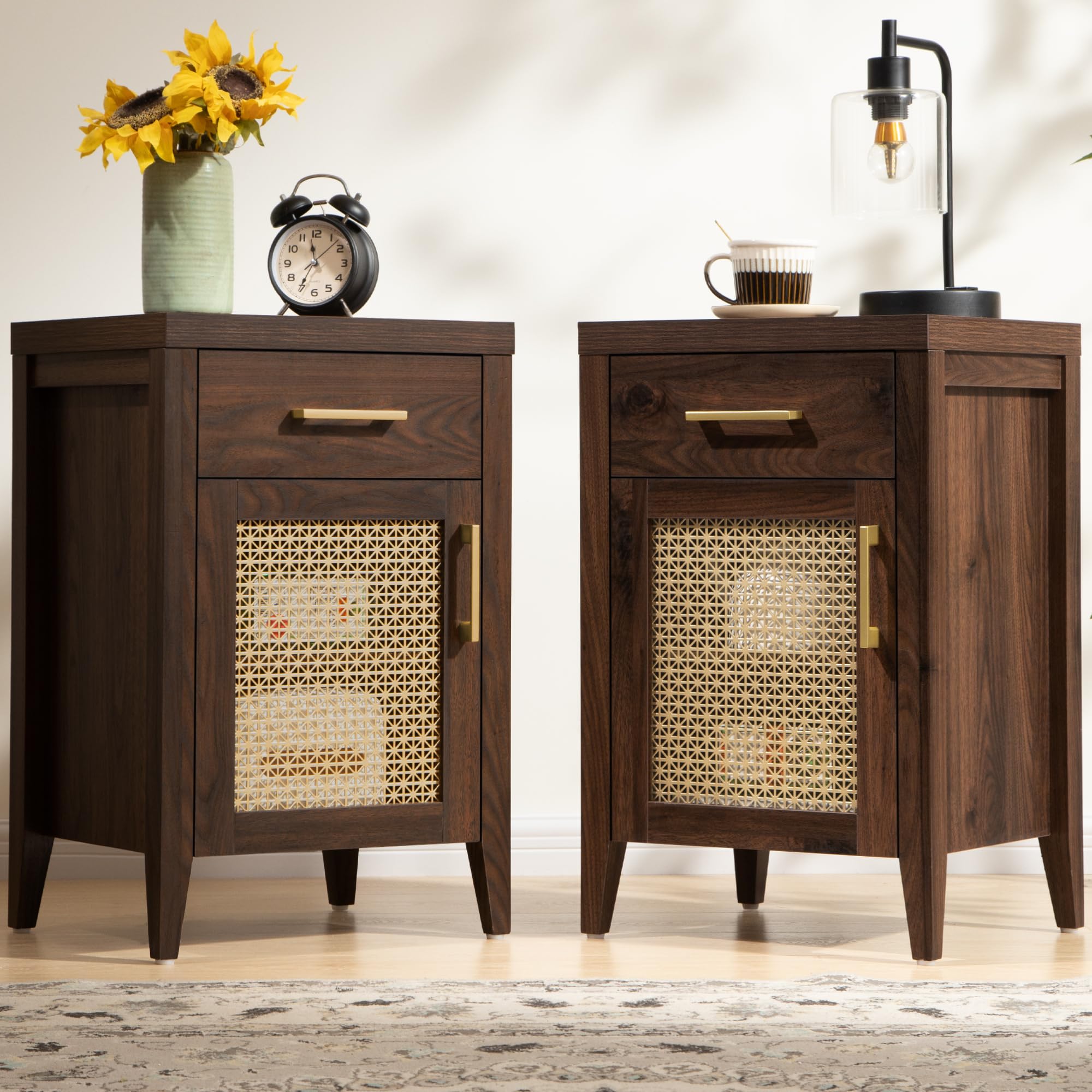 SICOTAS Tall Nightstands Set of 2