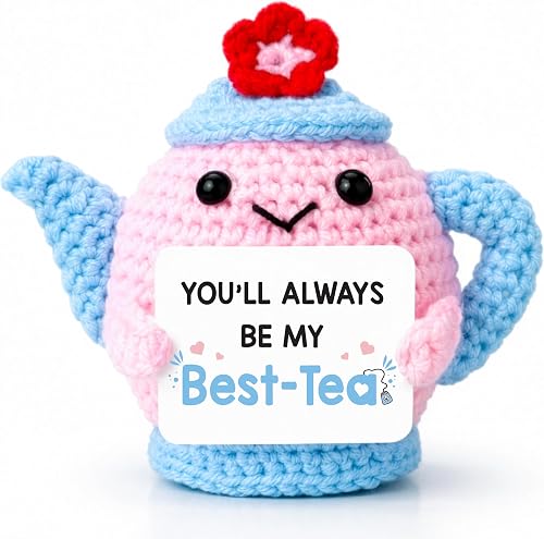 TheGifty Positive Crochet Teapot: A Sweet Friendship Gift for Tea Lovers