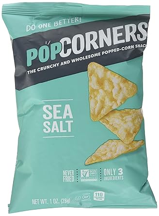 Popcorners Sea Salt Popcorn Chips 1.1 oz. Pack of 8