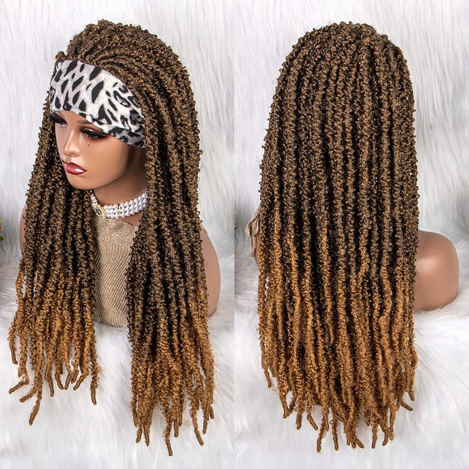 SJAPEX Box Braid Wigs for Black Women Braided Wigs Braided Headband Wigs for Black