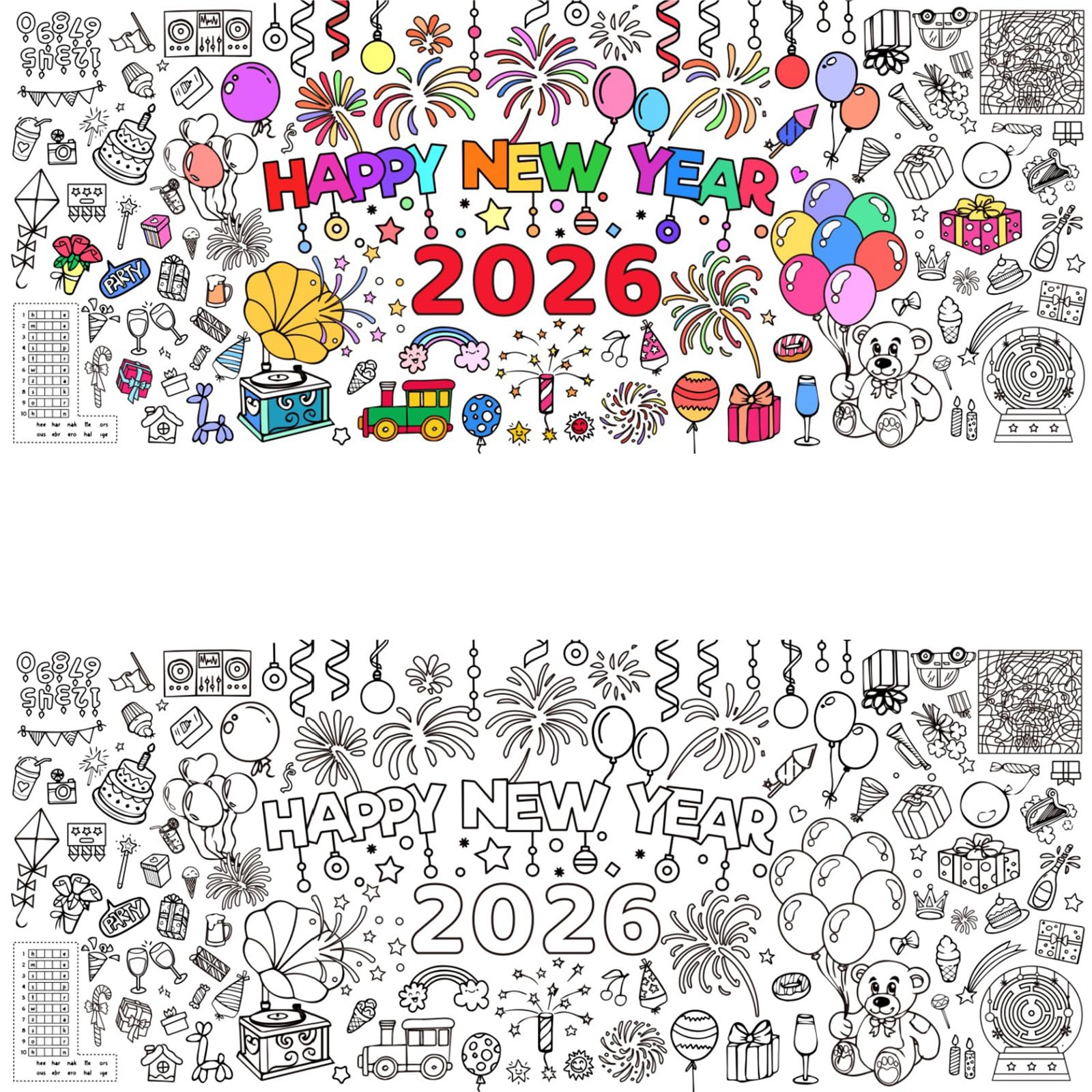 Msioytog Kids Creative Graffiti Wall Waterproof Background Paper 76x183cm for Safe Art Play During Holidays Portable Design Kids Graffiti Wall